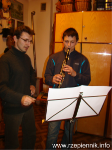 Tomasz Wajda i nauczyciel Grzegorz kluzek