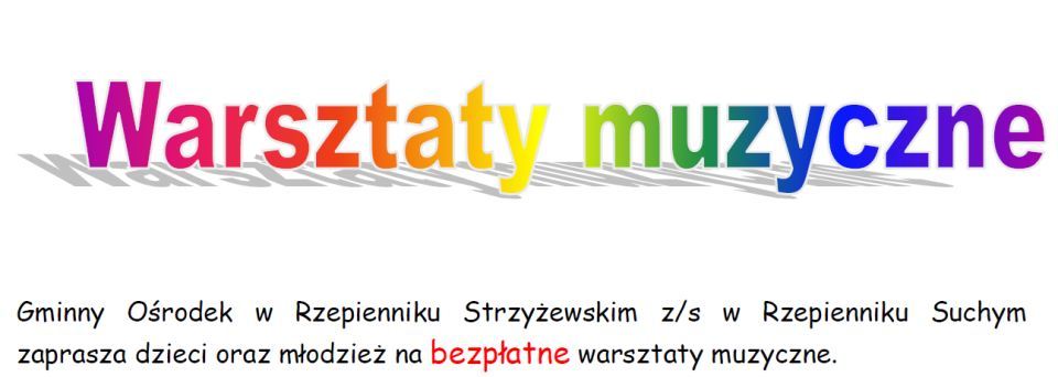 Zapraszamy na warsztaty muzyczne