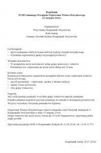 regulamin ośpiewania wieńca