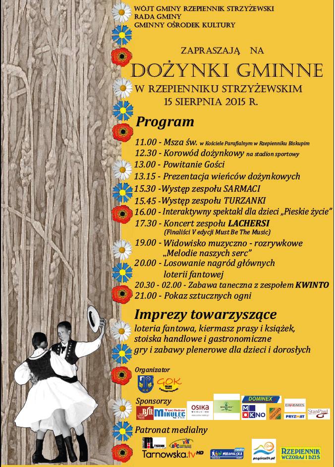 Zapraszamy na Dożynki Gminne