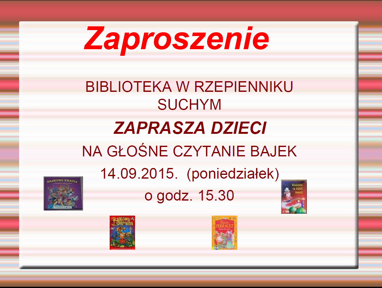 Zaproszenie dla najmłodszych