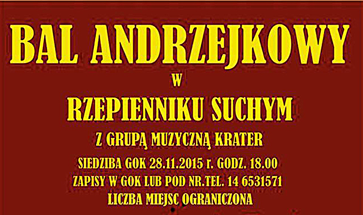 Zapraszamy na Bal Andrzejkowy
