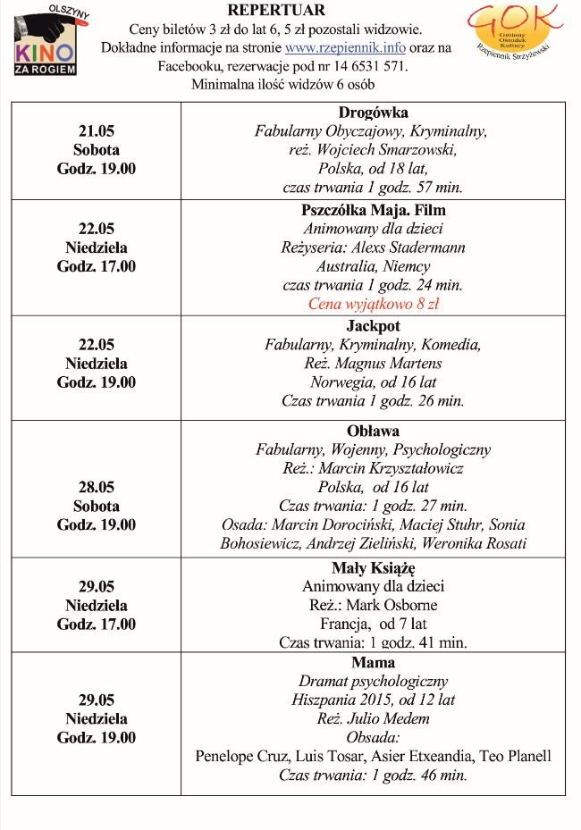 Repertuar kinowy na najbliższe dwa tygodnie