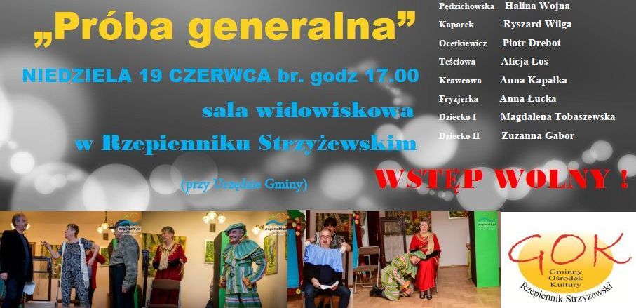 ZAPRASZAMY NA SPEKTAKL