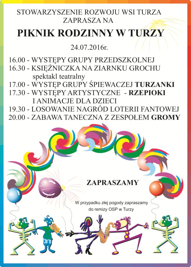 Piknik w Turzy przełożony na niedzielę