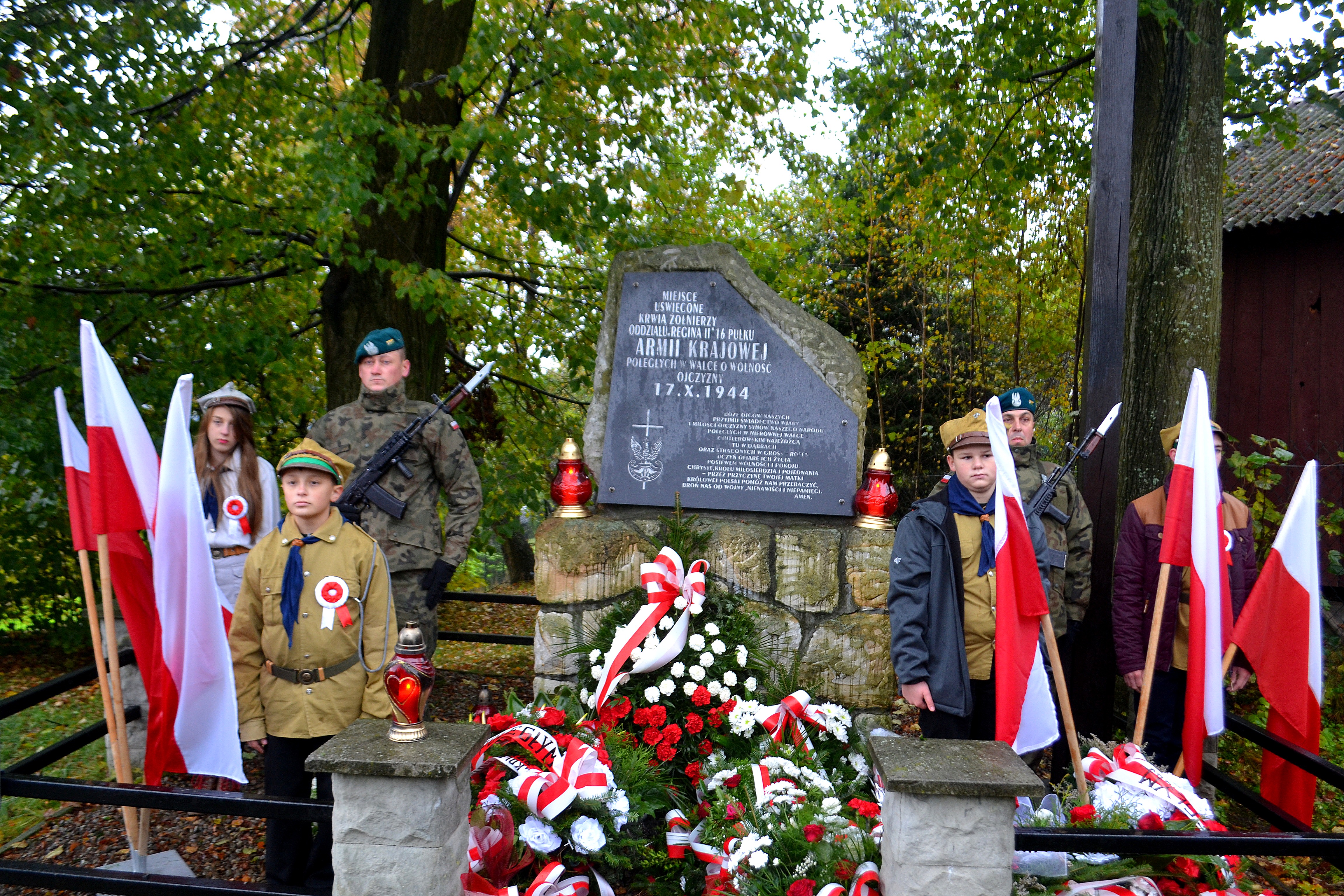 Manifestacja patriotyczna w Dąbrach